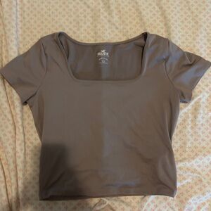 Hollister purple greyish square neck top